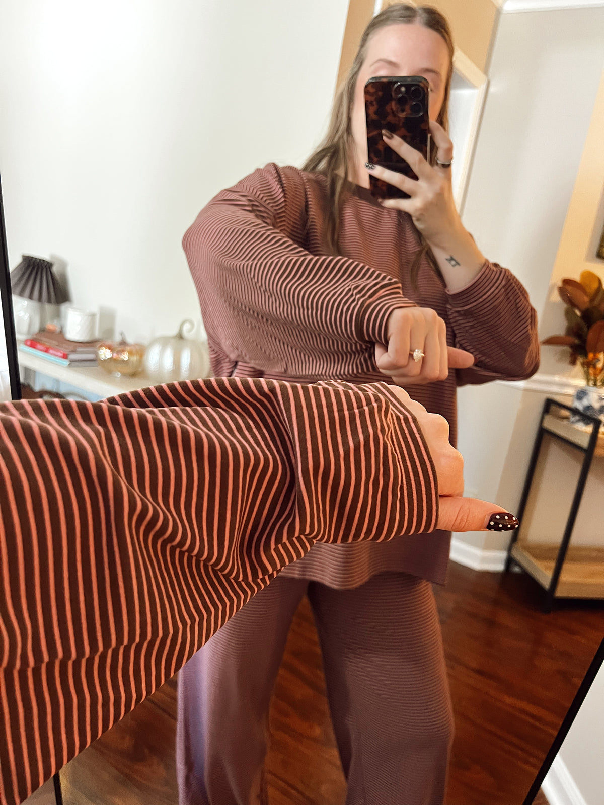 Levi Top - Brown/Pink Stripes