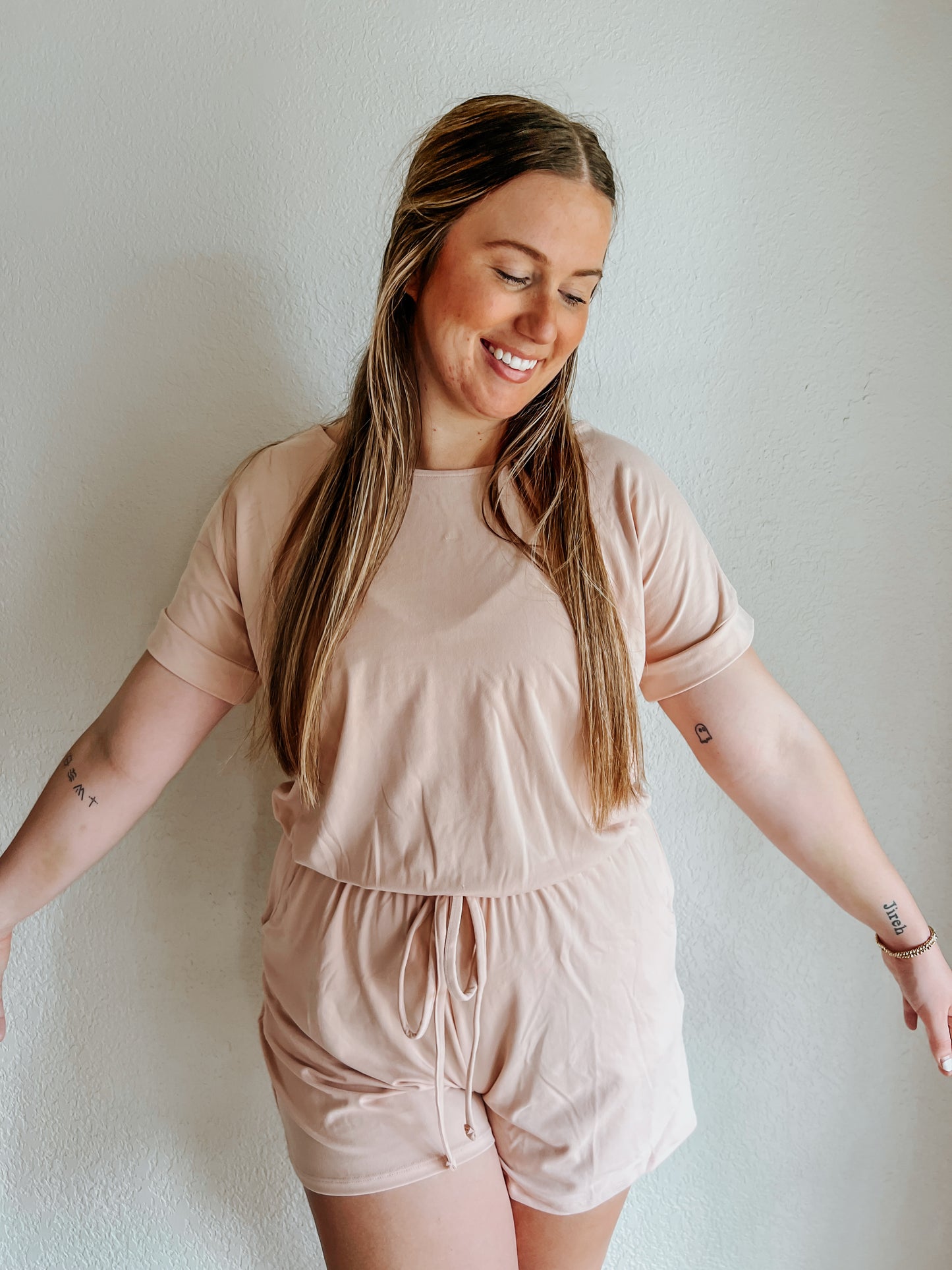 Everyday Romper - Peach