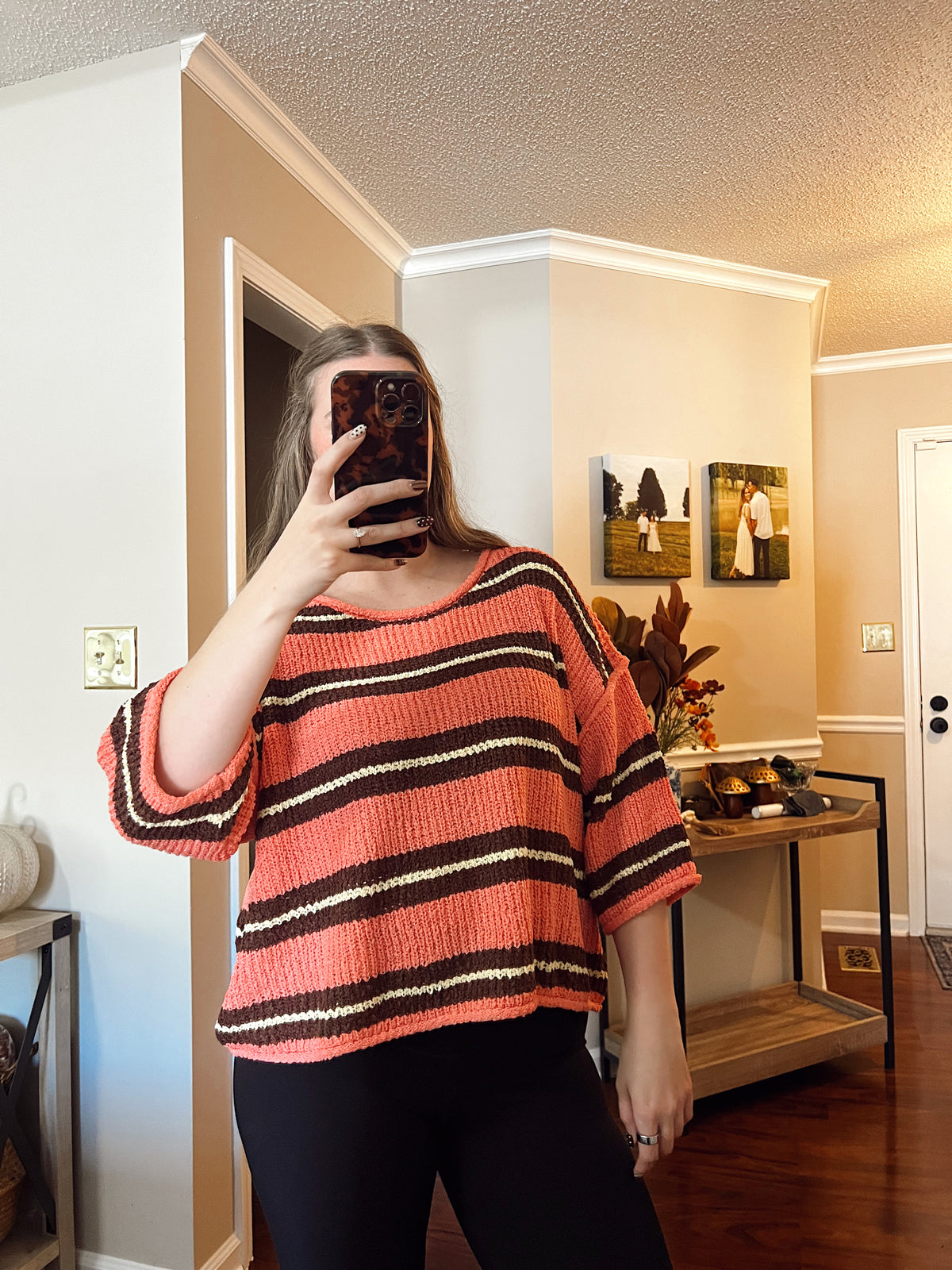 Coral Dreams Stripe Top