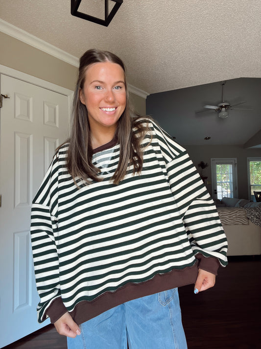 Poppy Stripe Top