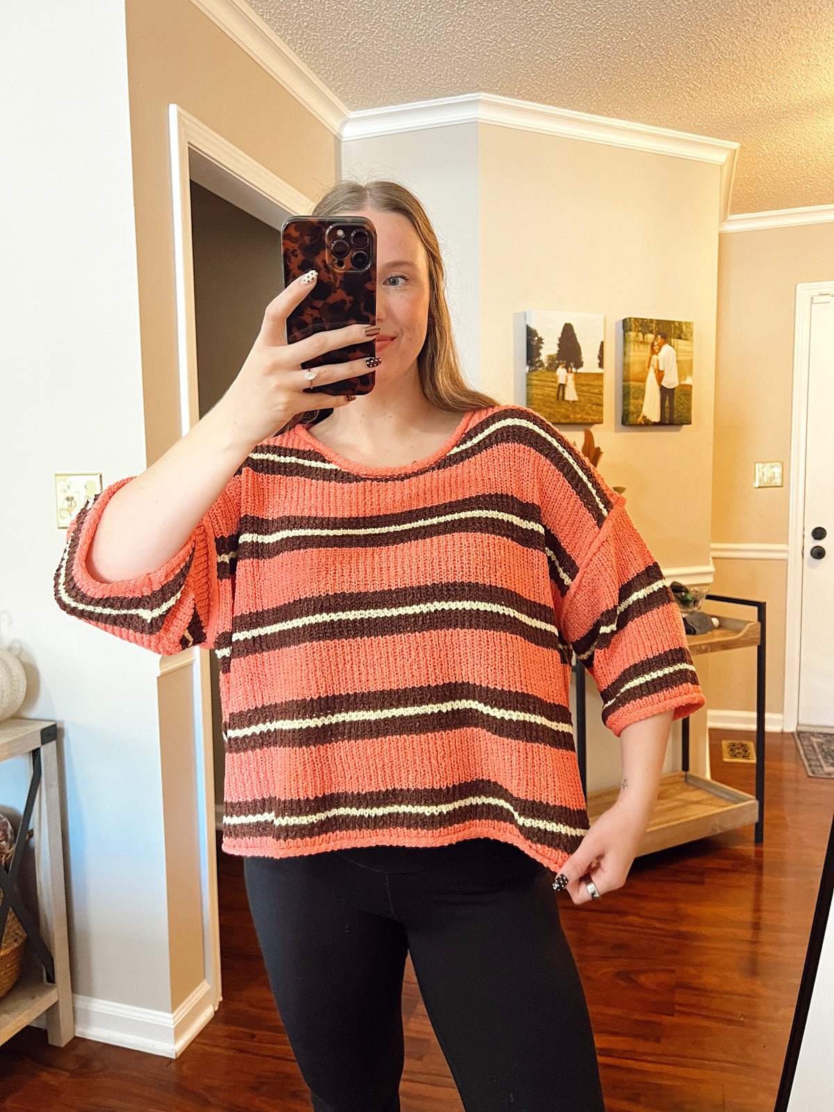 Coral Dreams Stripe Top