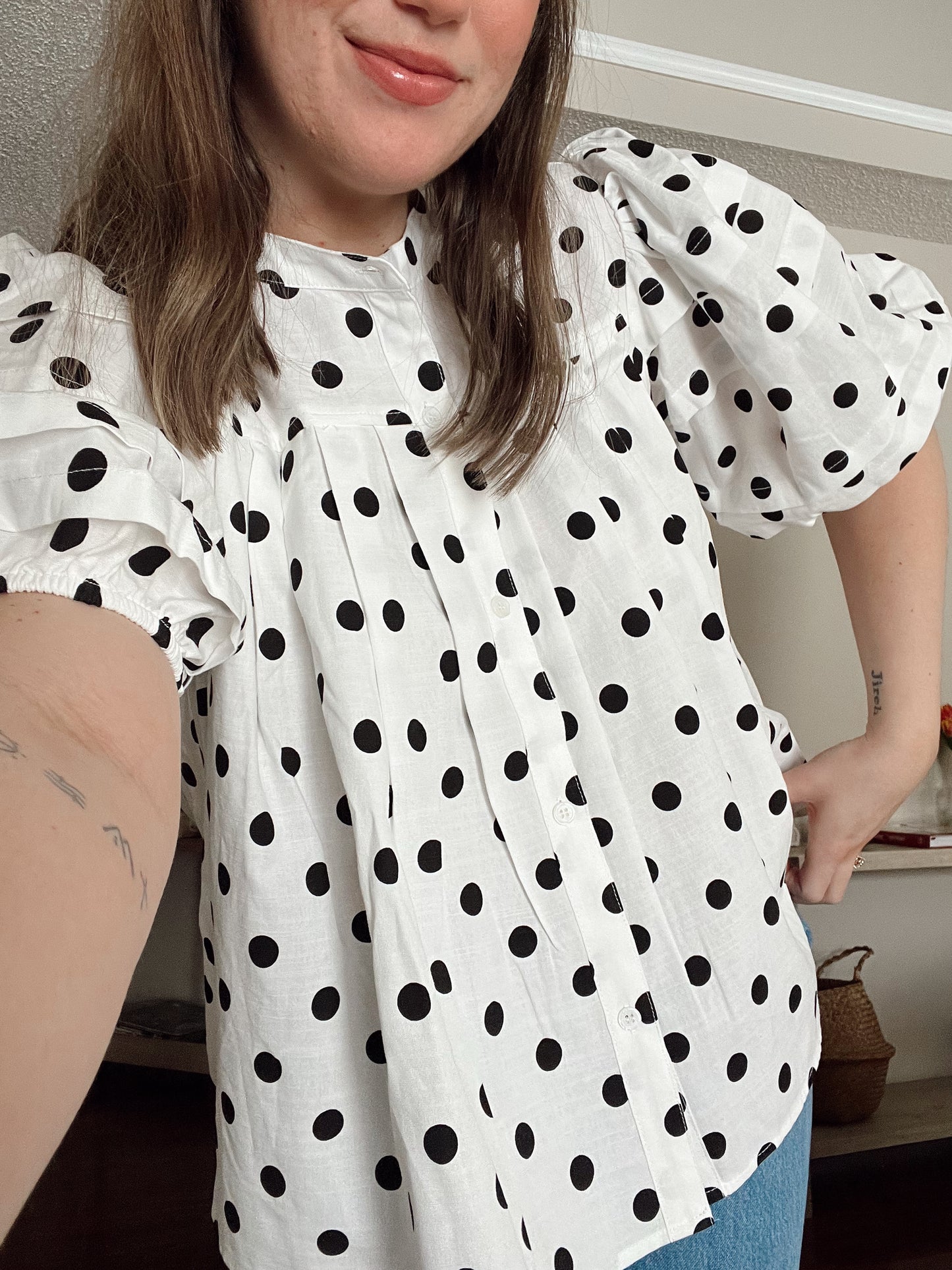 Brynlee Polka Dot Top