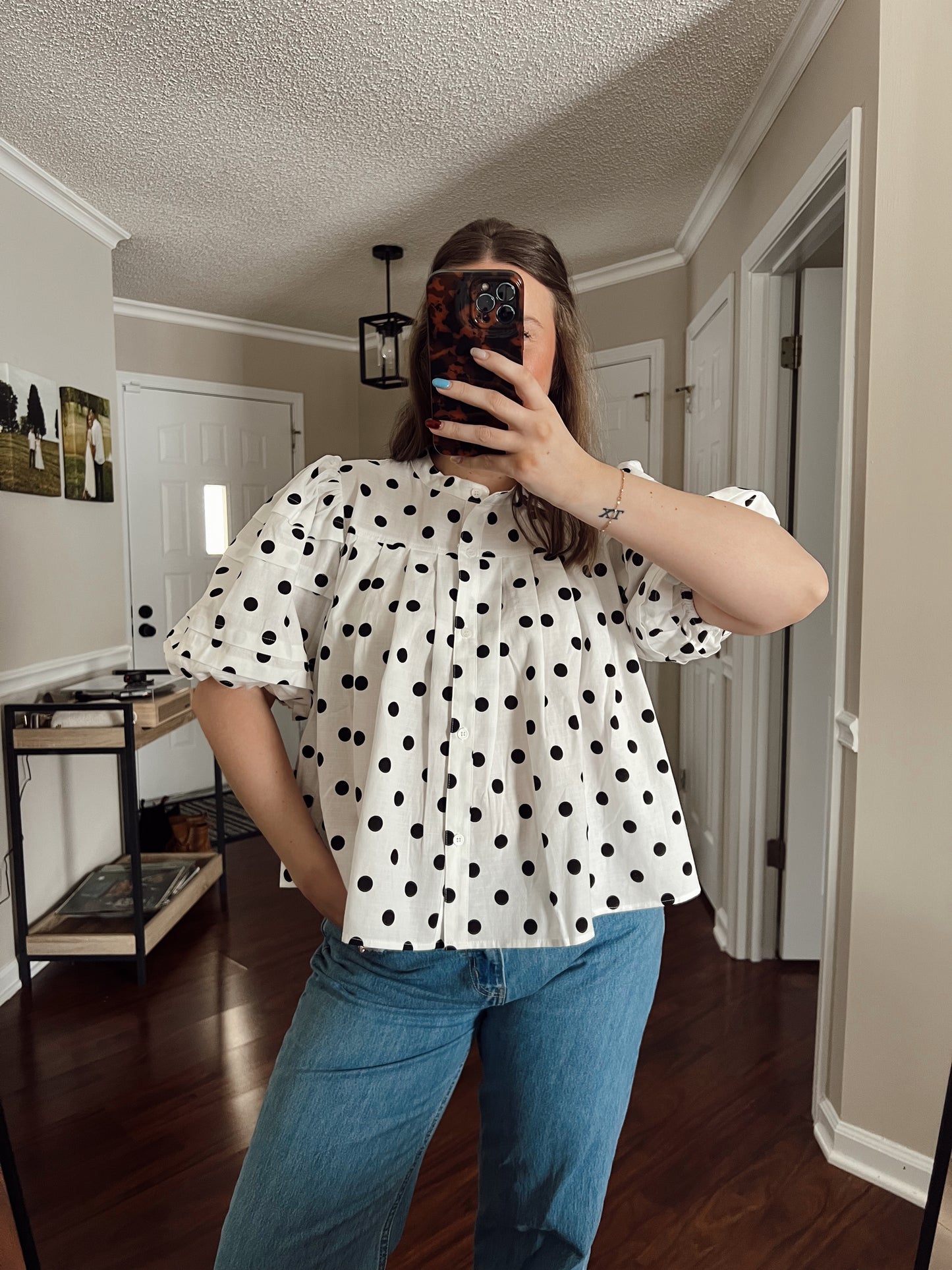 Brynlee Polka Dot Top