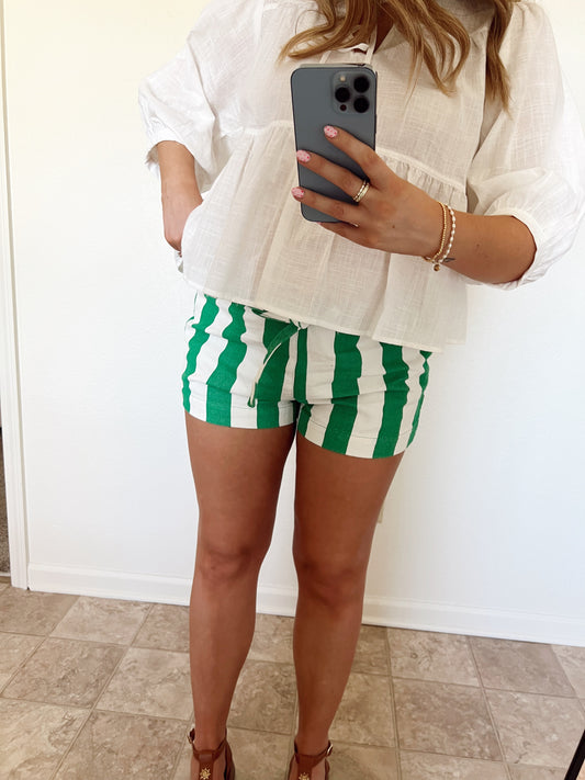 Jackie Stripe Short - Green