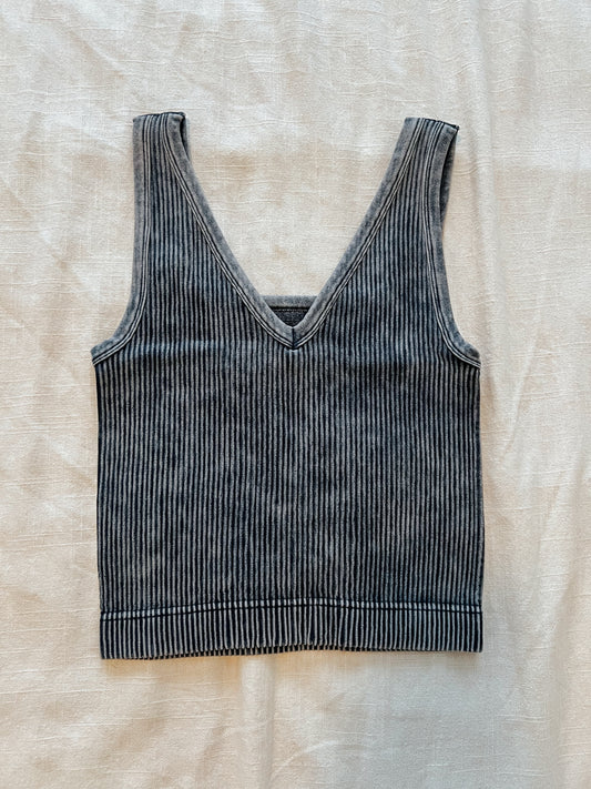 Seamless 2 Way Tank - Ash Black
