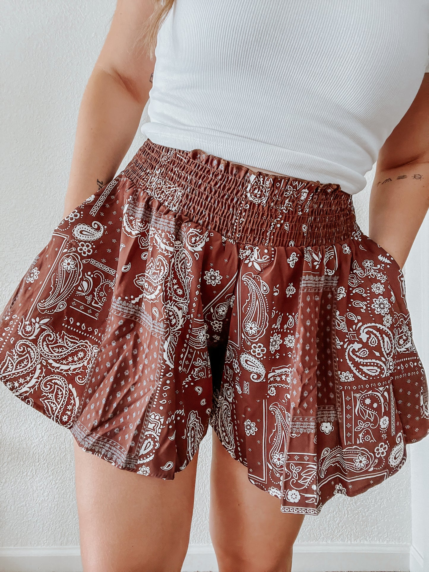 Sydney Flare Shorts - Chocolate