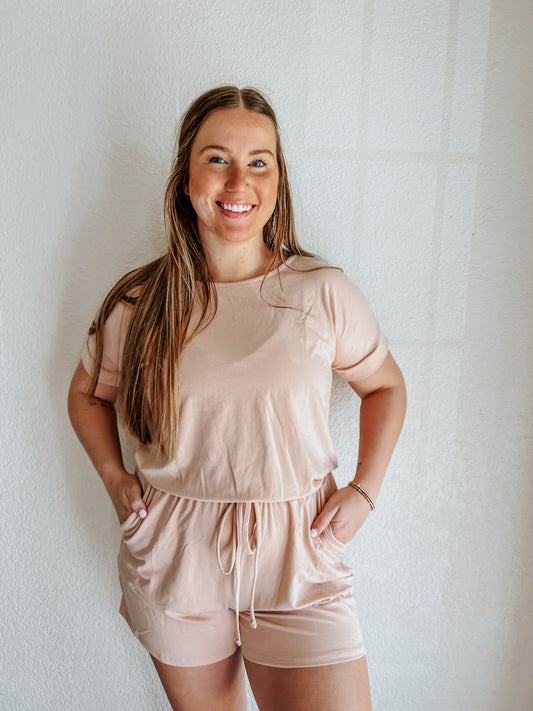 Everyday Romper - Peach