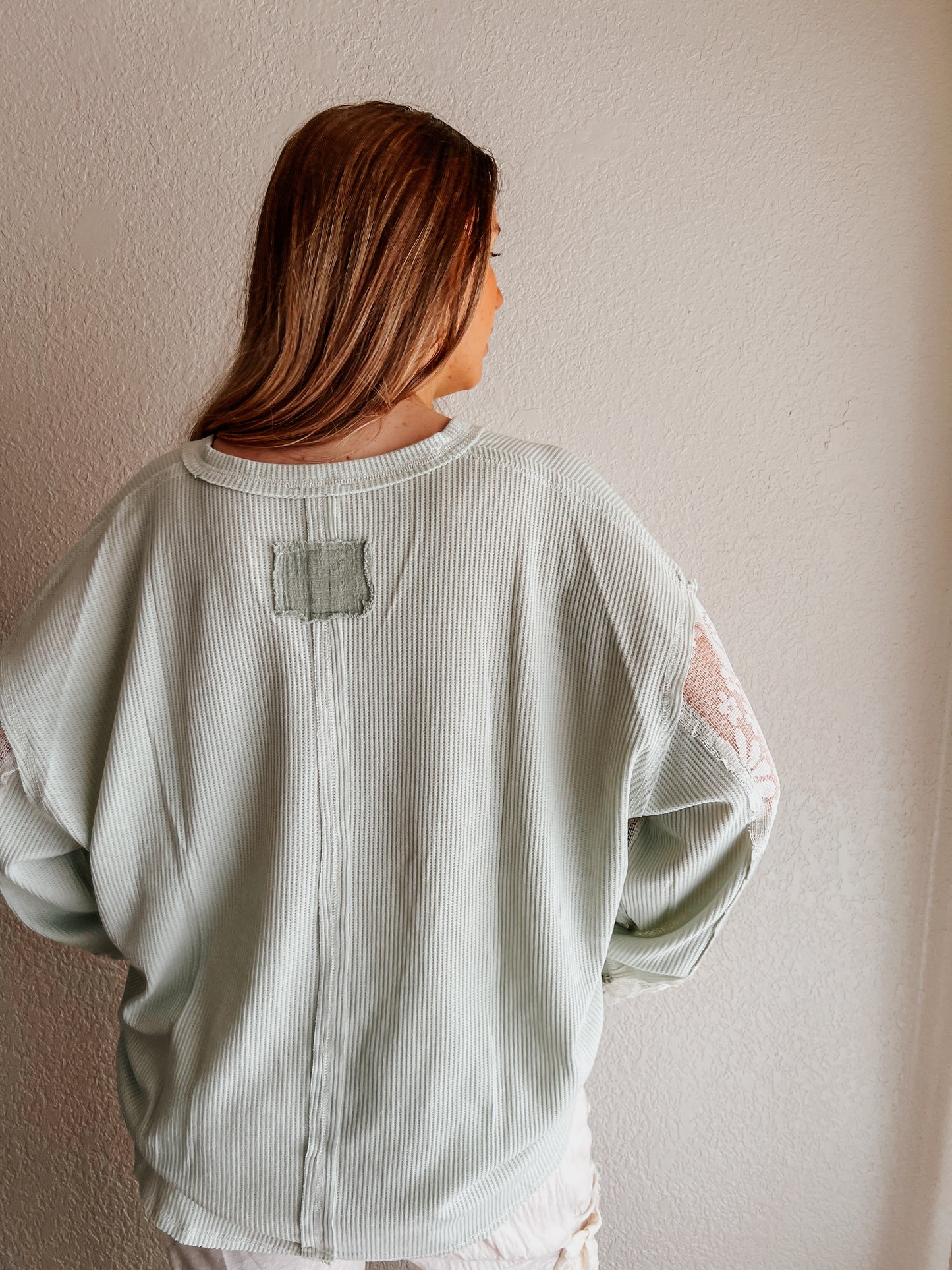 Sage Lace Top